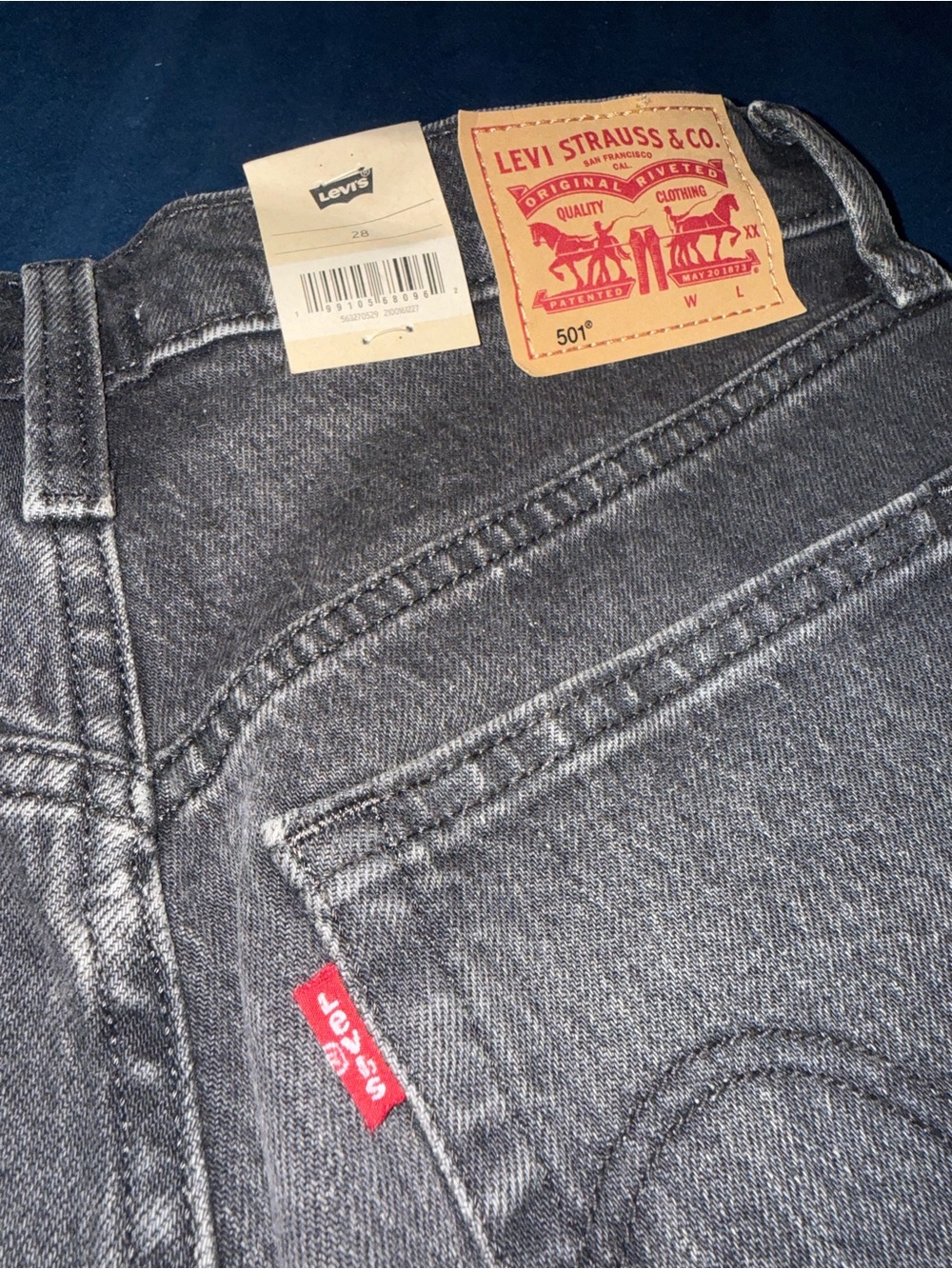 Levi's 501 Black Jean shorts